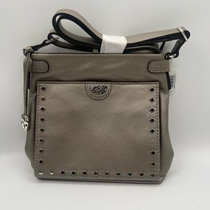Brighton Pretty Tough Collection Zinc Pearl Crossbody Bag